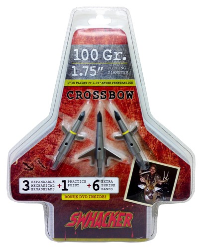 Swhacker Crossbow Broadhead 100 gr. 1.75 in. 3 pk. - View 2