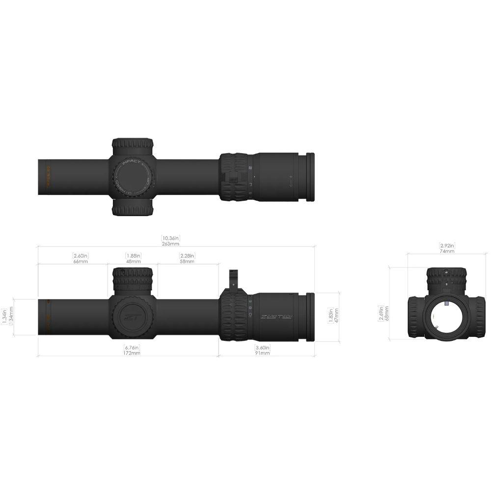 Zero Tech Optics TRED11024F-IR Thrive ED Black 1-10x24mm, 34mm Tube Illuminated RMG-L LPVO Reticle - View 2