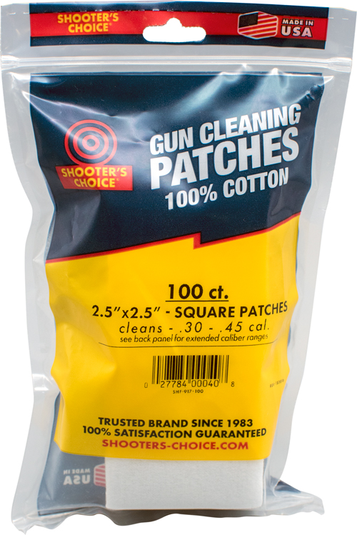 Shooters Choice 2.5" Square Cleaning Patches 100 - View 2