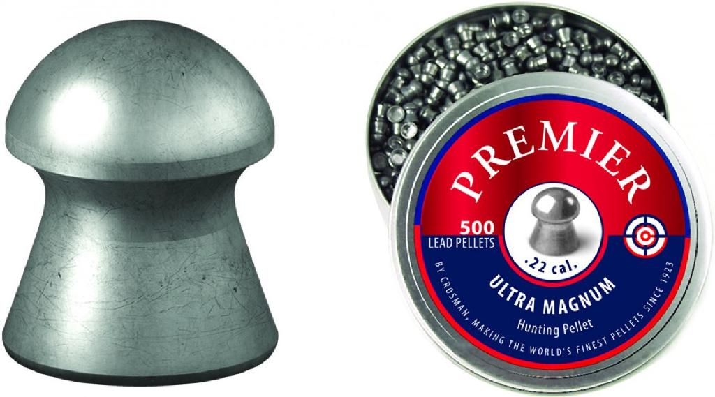 Crosman LDP22 Premier Ultra Magnum 22 Lead Domed Pellet 500 Per Tin - View 2
