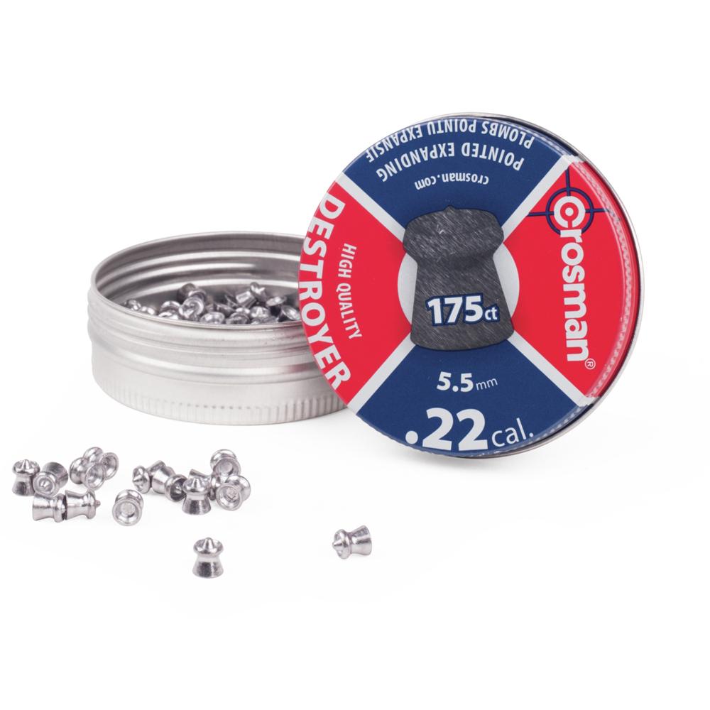 Crosman Destroyer Pellets .22 cal 175 ct. UPC: 028478137431 - View 2