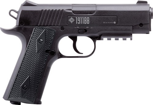 Crosman 40001 1911 Air Pistol CO2 177 20+1 Black Checkered Polymer Grips - View 2