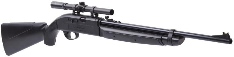 Crosman Legacy 1000 Air Rifle Pump 177 Black Receiver Black Fixed All Weather Stock Scope 4x15mm - View 2