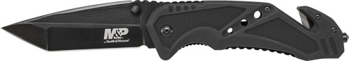 Smith & Wesson S&W Knife Clip Folder 3.8" Blade Black W/ Strap Cutter - View 2