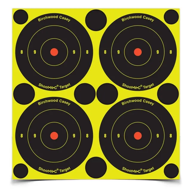 Birchwood Casey Shoot-N-C Black/Yellow Self-Adhesive 12 Targets 3" - View 2