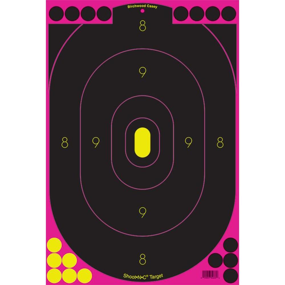 Birchwood Casey Shoot-N-C Silhouette Pink Targets 12"x18" 5 Pack - View 2