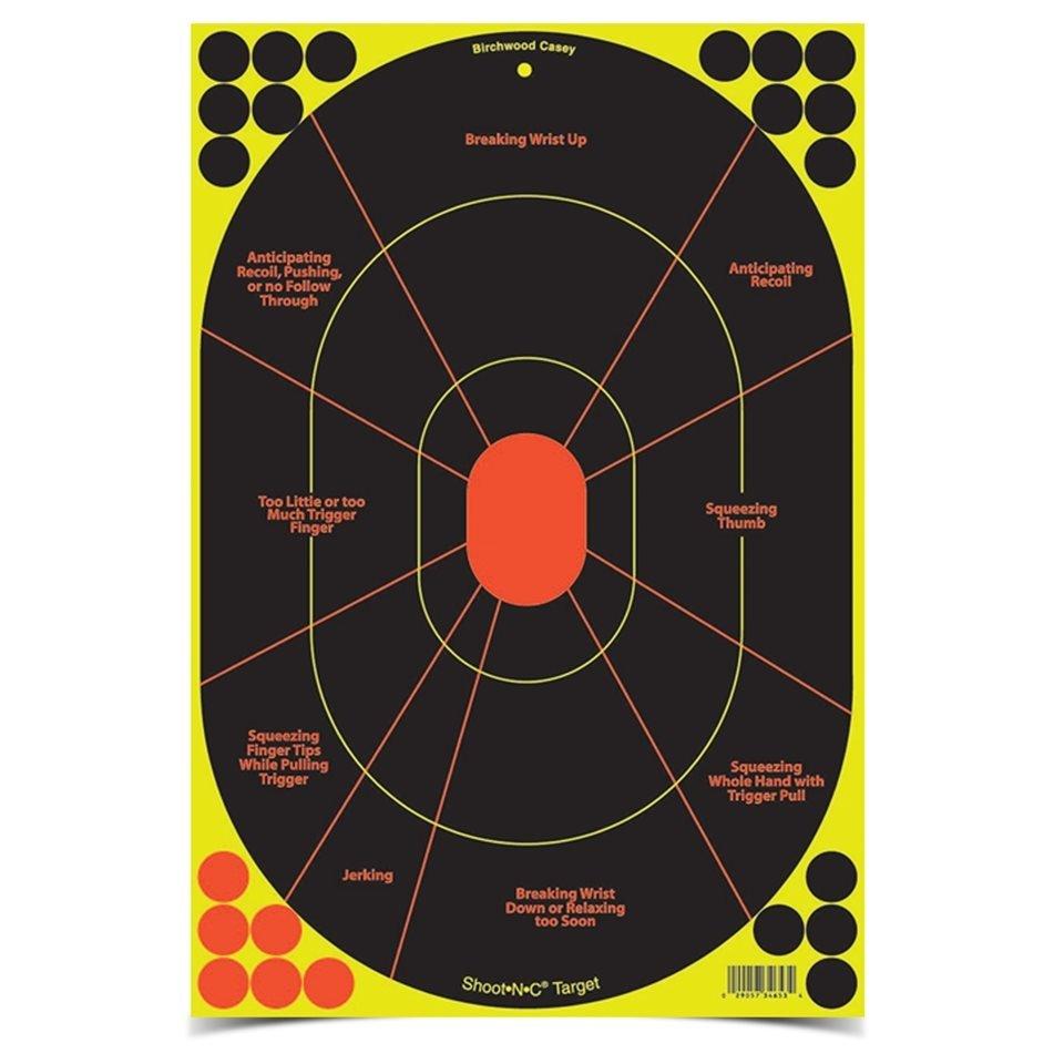 Birchwood Casey Shoot-N-C 12"x 18" Handgun Trainer Targets - View 2