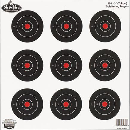Birchwood Casey Dirty Bird 3" Bullseye Targets 12 Pack - View 2