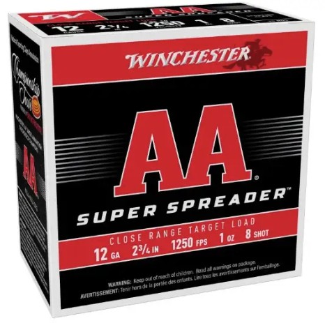 Winchester AA Spreader 12 Gauge 2.75in 1oz #8 Shot 25 Rounds - View 2