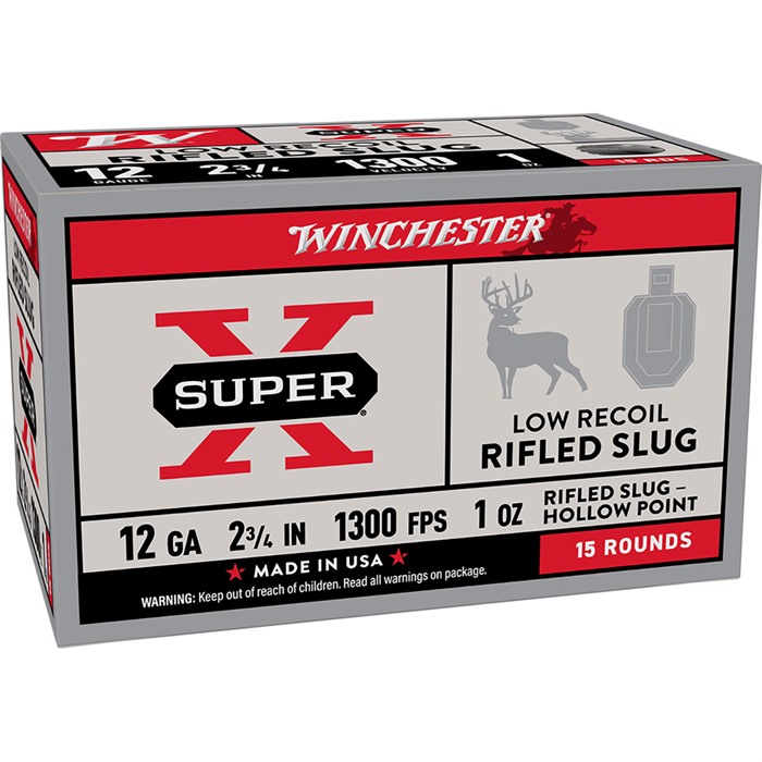 WIN SUPER-X RIFLED SLUG 12GA 2.75 1OZ LR 15/10 - View 2