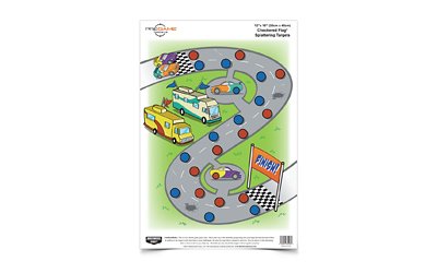 Birchwood Casey Pregame 12"x18" Checkered Flag Paper Target Reactive Zones Indoor/Outdoor 8 Pack 35574 - View 2