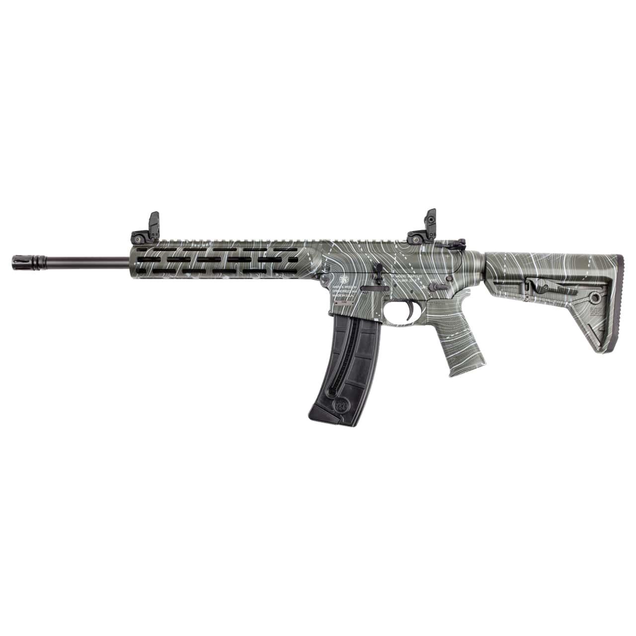 M&P 15-22 Sport OD Green Topographic Rifle .22 LR 25rd Magazine 16.5 Barrel M-LOK Handguard - View 2