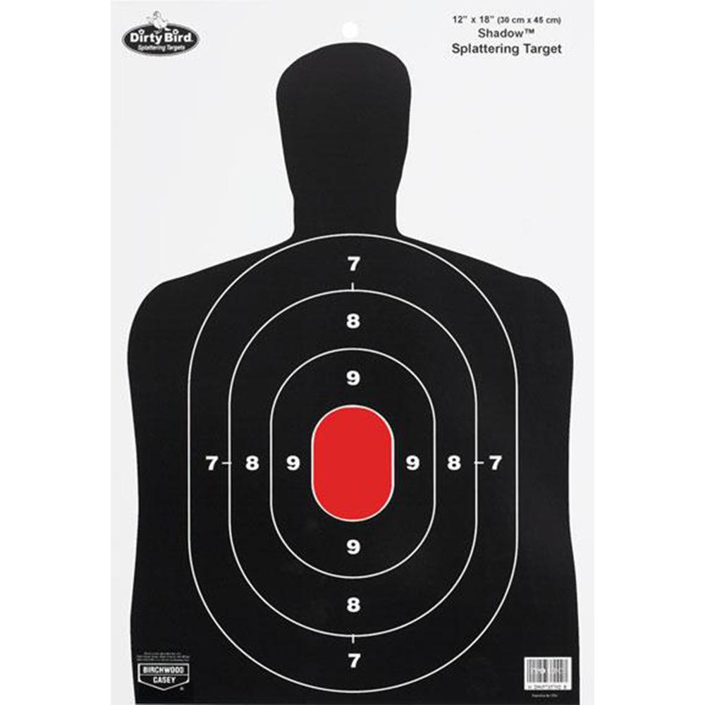 Birchwood Casey Dirty Bird BC-27 Silhouette Tagboard Hanging Pistol 12" x 18" Black/White 8 Per Pkg - View 2