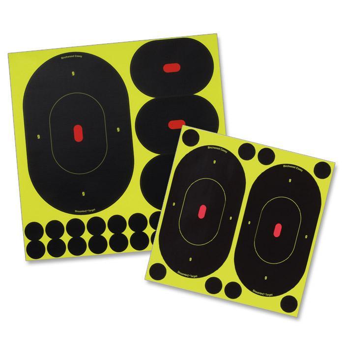 Birchwood Casey 34905 Shoot-N-C Self-Adhesive Paper Handgun Black/Yellow Silhouette Includes Pasters 5 Pack - View 2