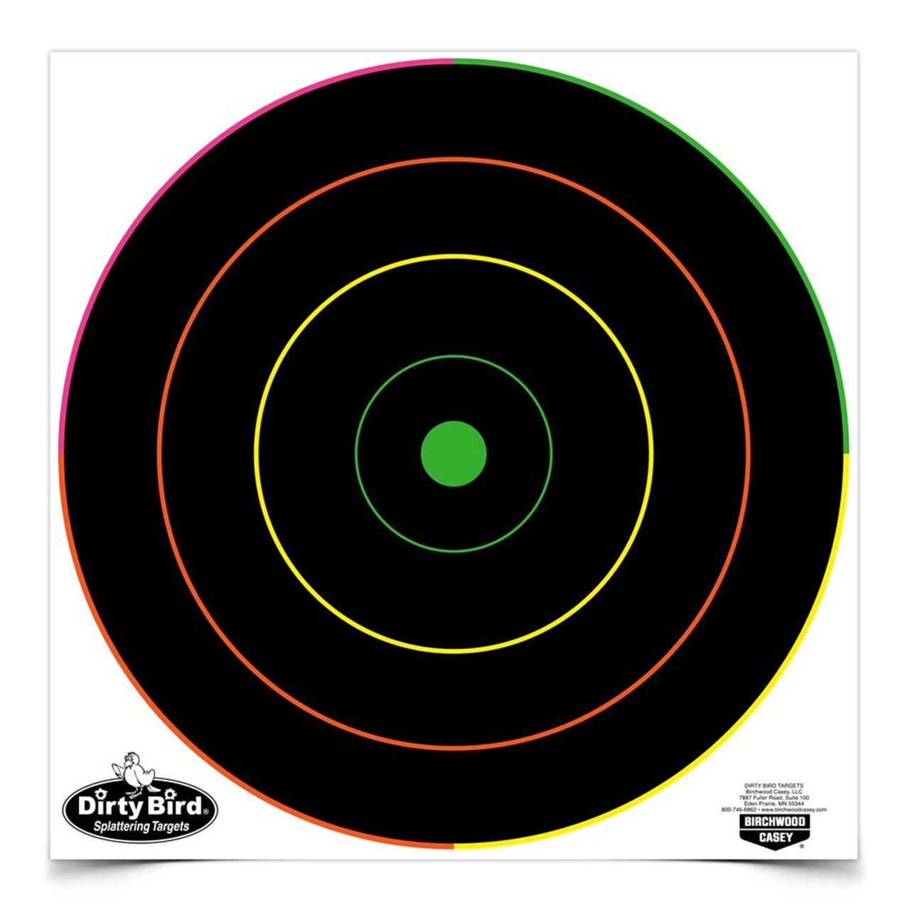 Birchwood CASEY Dirty Bird 12in Multi-Color Bull's-Eye Trgt 100-Pack 35870 - View 2