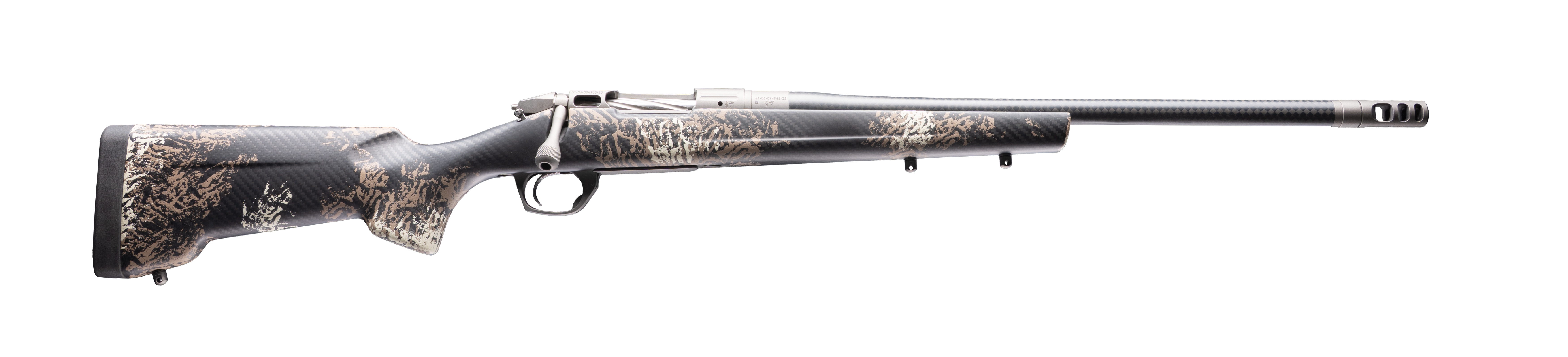 Bergar Cima Pro Rifle 300 Win Mag 22 in. CF w/Brown & Tan Sponge 3 rd. - View 2