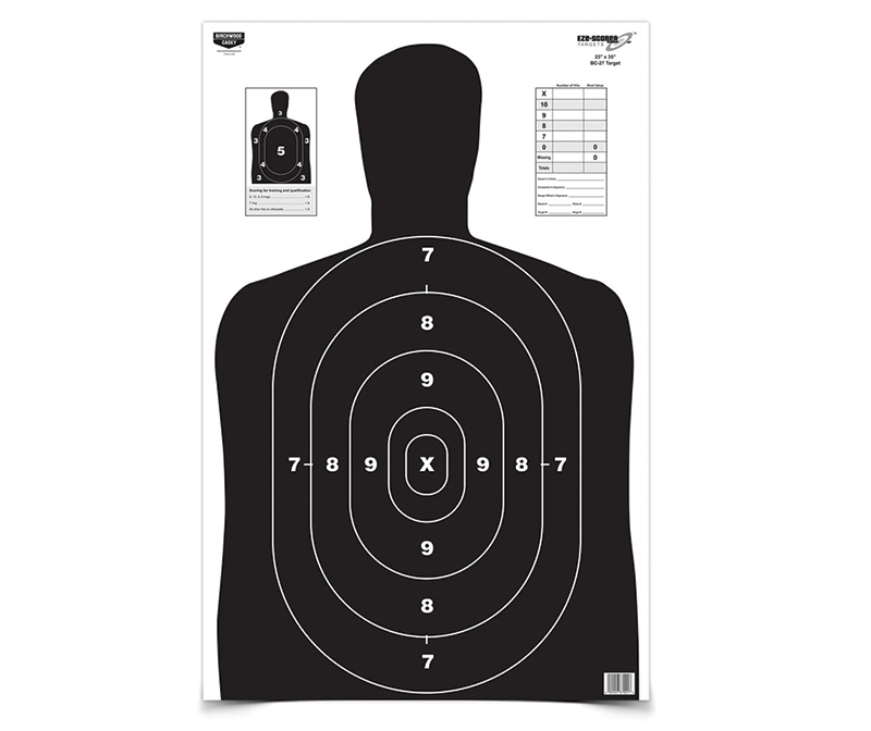 Birchwood Casey EZE-Scorer BC-27 Silhouette Paper Target 23" x 35" 100 Per Pack - View 2