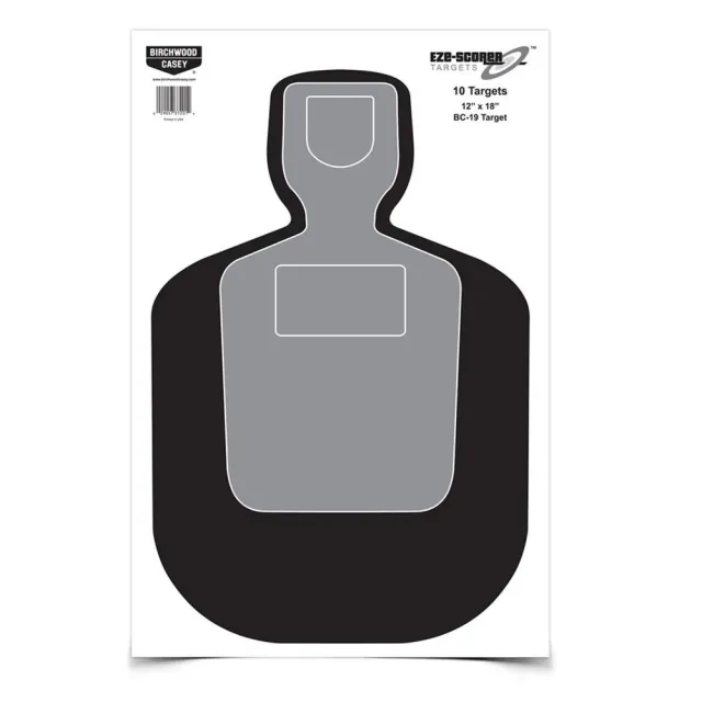 Birchwood Casey EZE-Scorer BC-19 Target 12x18in Paper 10 Pack - View 2