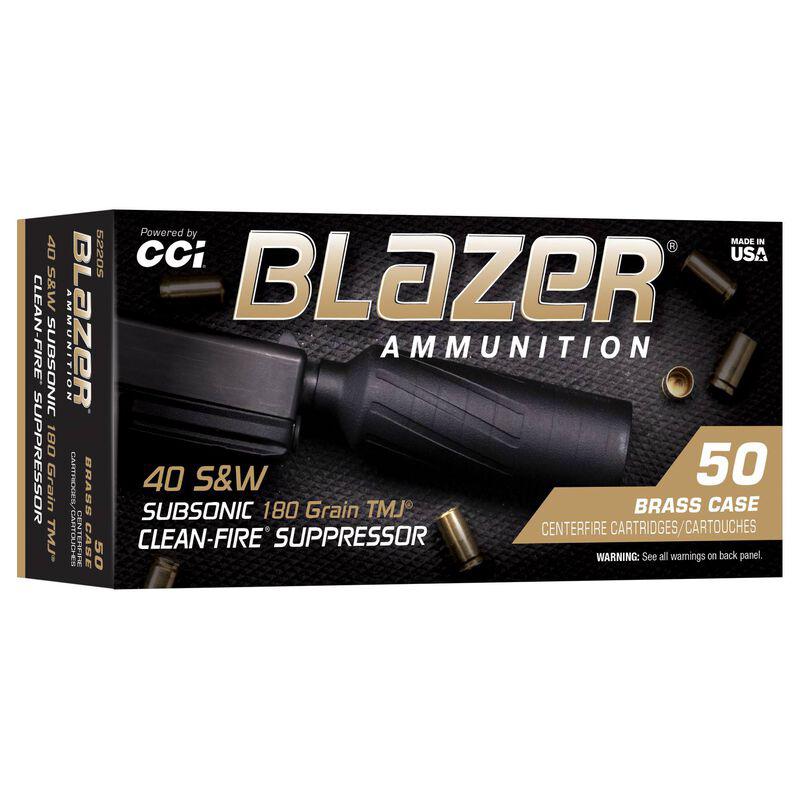 CCI Blazer Brass .40 S&W 180gr TMJ Clean-Fire Suppressor 50rd - View 2