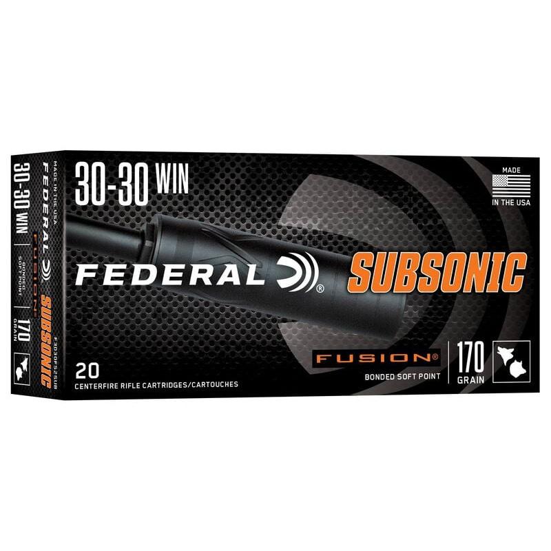 Federal 30-30 WIN 170GR FUSION SUBSONIC 20 F3030FS2SUB - View 2