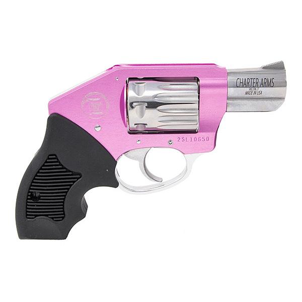 CHARTER ARMS THE WALKER 22 MAG 2IN BARREL 8RD PINK/HI-POLISH ALUM FRAME SMALL COMPACT GRIP CONCEALED HAMMER 52351 - View 2