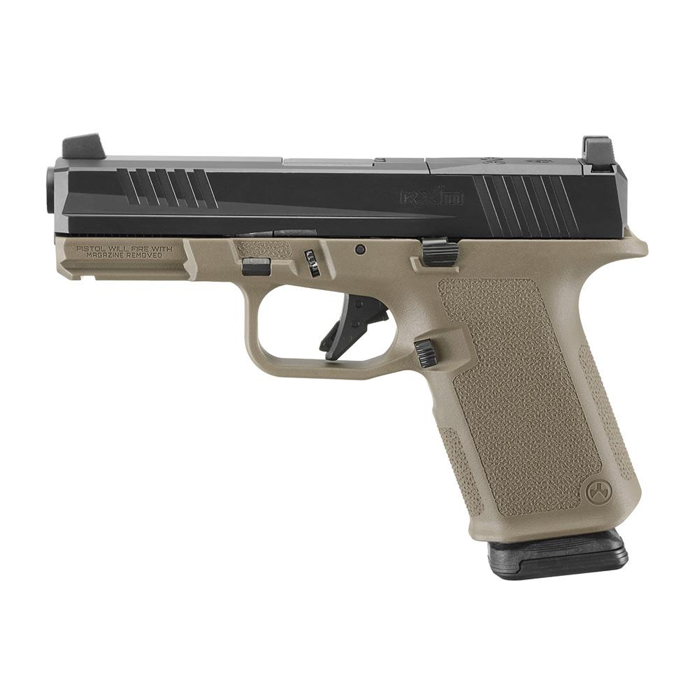 Ruger RXM Handgun 9mm Luger 15rd Magazines(2) 4 Barrel FDE Poly Frame Front Night Sight - View 2