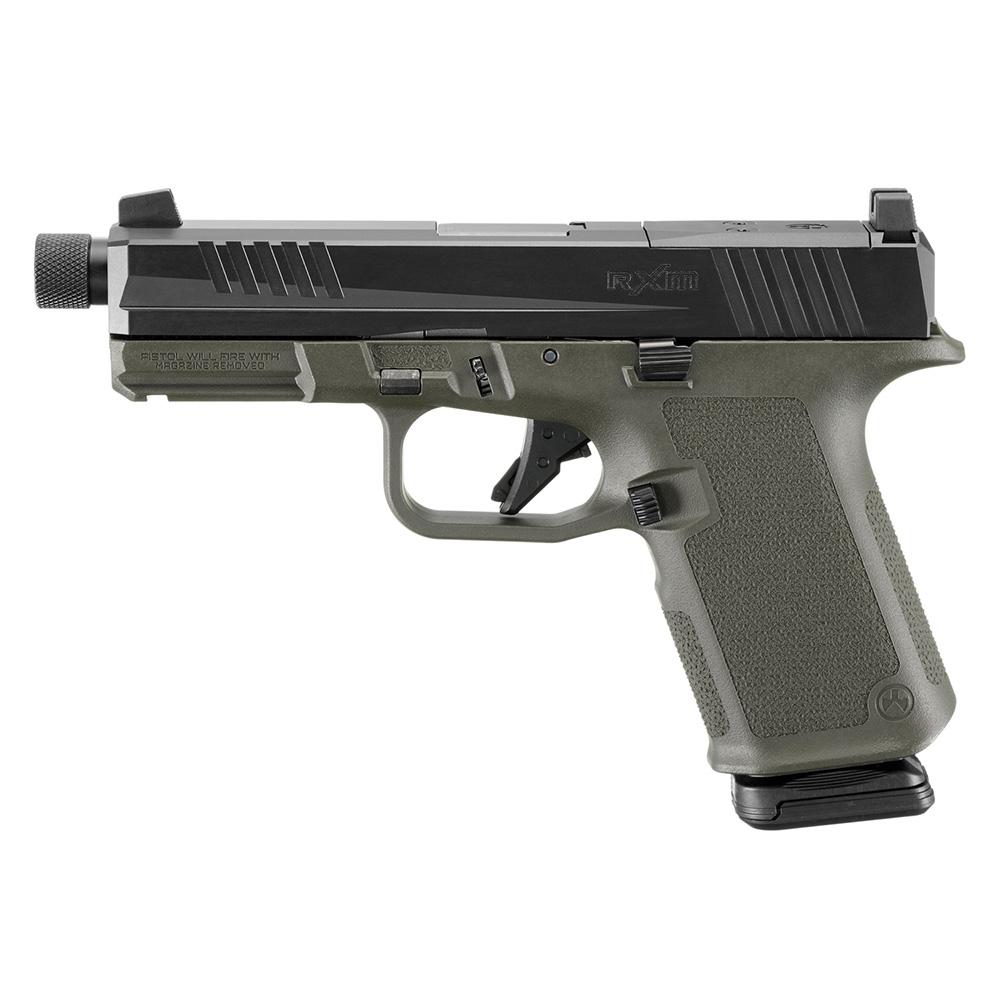 Ruger RXM Handgun 9mm Luger 15rd Magazines(2) 4.5 Threaded Barrel ODG Poly Frame Front Night Sight - View 2