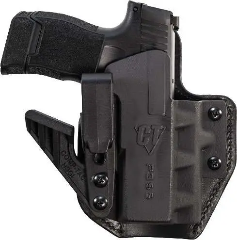Comp-Tac C852SS191RBKN eV2 Max Black Kydex Holster w/Leather Backing IWB Sig P365 Right Hand - View 2
