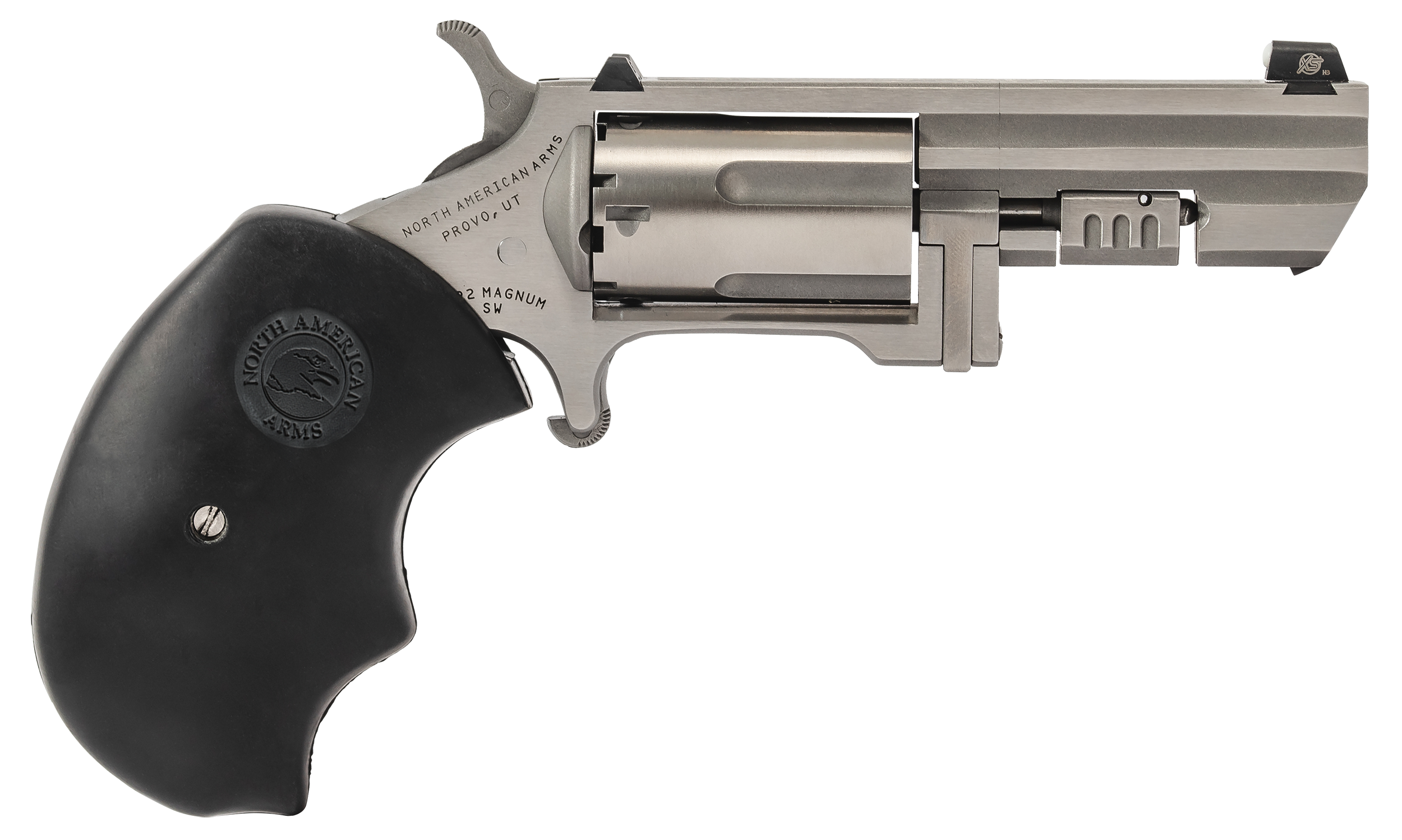 NAA Recluse Revolver 22 WMR 2 in. Stainless/BLK w/XS Dot Sights 5 rd. - View 2