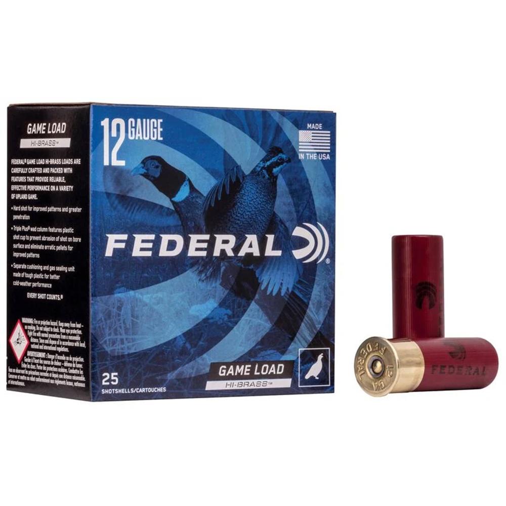 Federal H1264 Game Load High Brass 12 Gauge 2.75" 1 1/4 oz 1330 fps 4 Shot 25 Bx/10 Cs Shotgun Ammo - View 2
