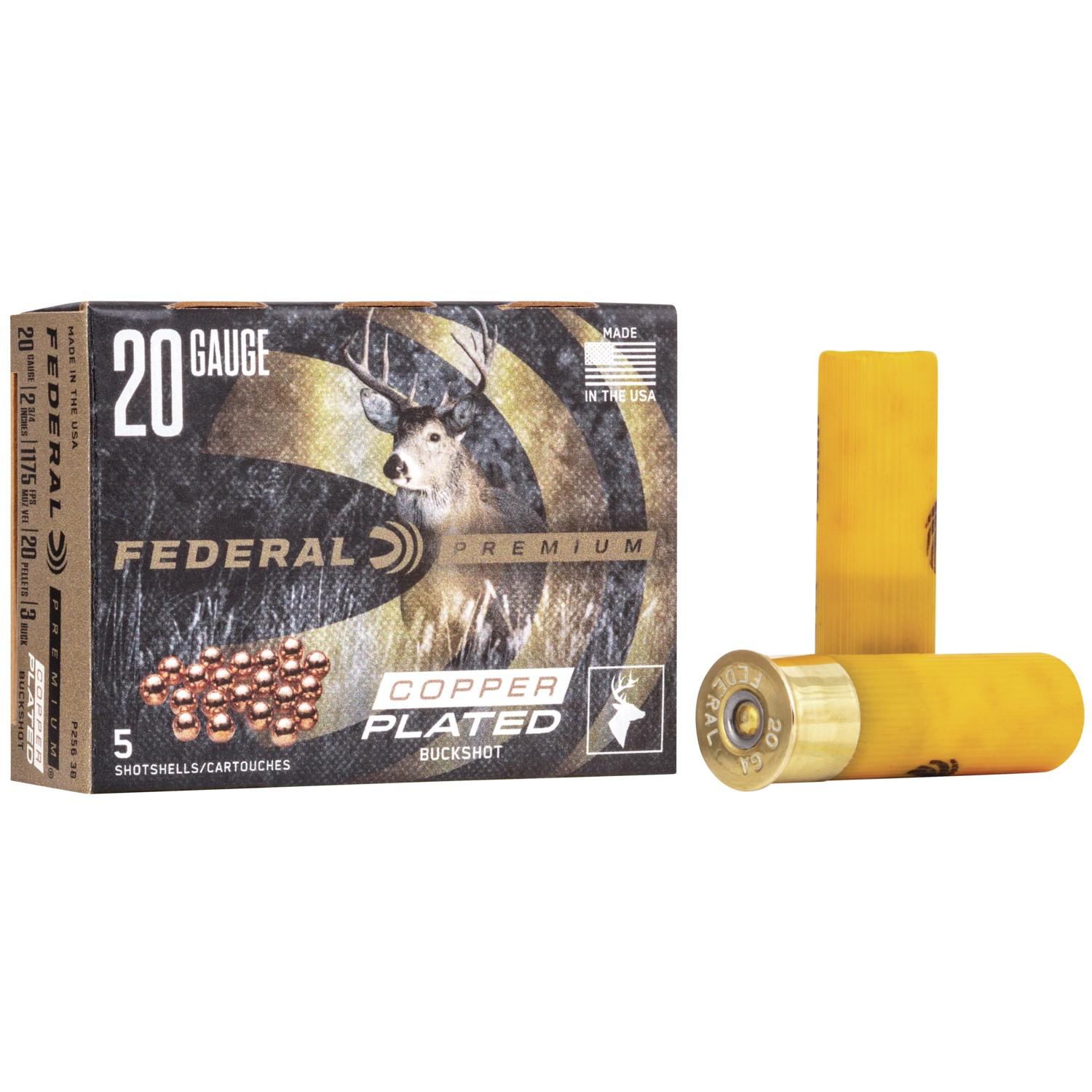 Federal P2563B 20 Gauge 2.75 in 20 Pellets 3 Buckshot 5 Rounds per Box - View 2