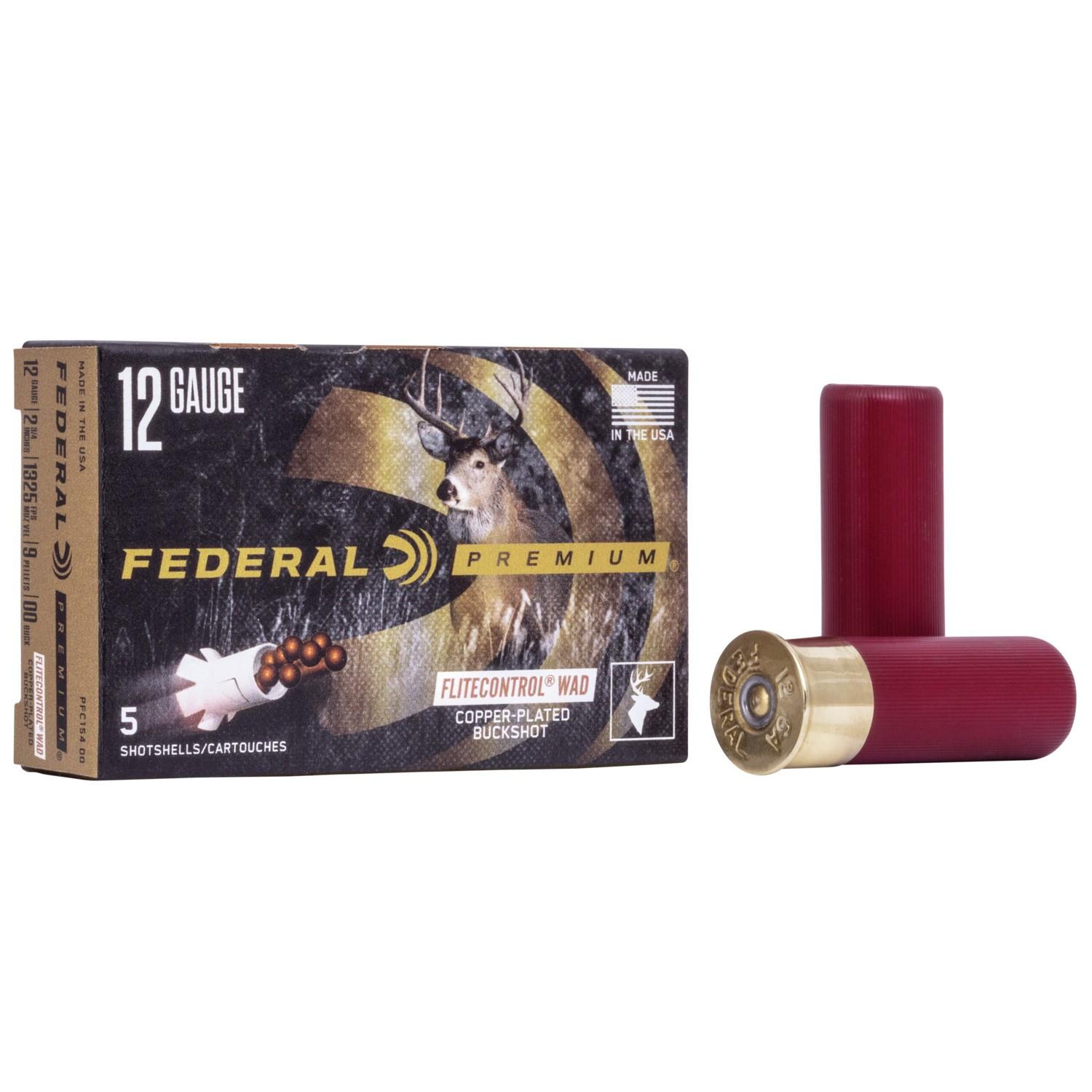 Federal PFC154 00 Buck 12 Gauge 2.75 in 9 Pellets 1325 fps Shotgun Shell - View 2