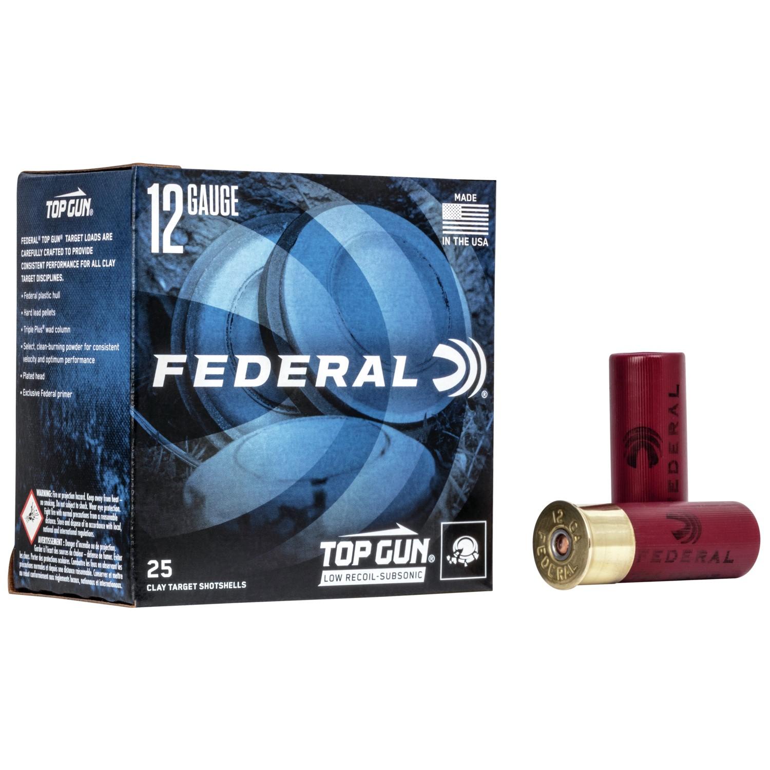 Federal TGM12375 Top Gun Subsonic 12 Gauge 2.75" 1 1/8 oz 900 fps 7.5 Shot 25 Bx/10 Cs - View 2
