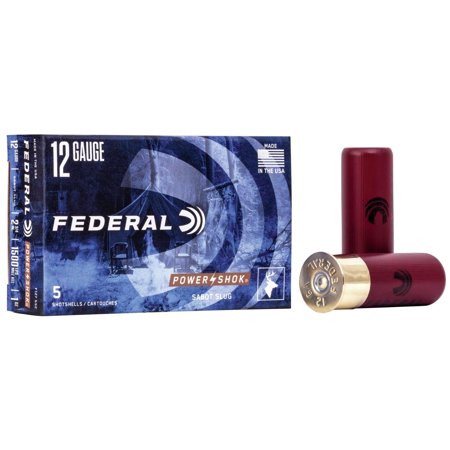 Federal F127SS2 Power-Shok Shotshell 12 Gauge 2.75" 1 oz Sabot Slug Shot 5 Per Box/ 50 Cs - View 2