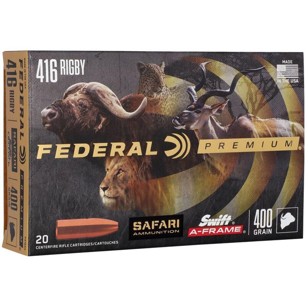 Federal P416SA 416 Rigby 400gr Swift A-Frame 20 Rounds Box - View 2