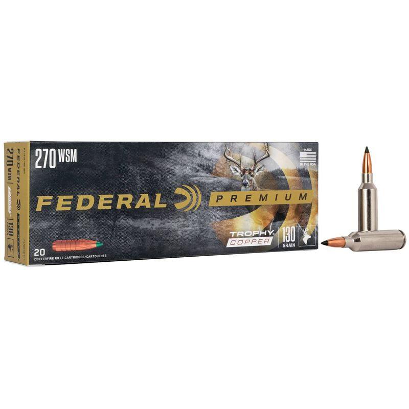 Federal Premium Trophy Copper P270WSMTC1 270 WSM 130gr 20/ct Brass - View 2