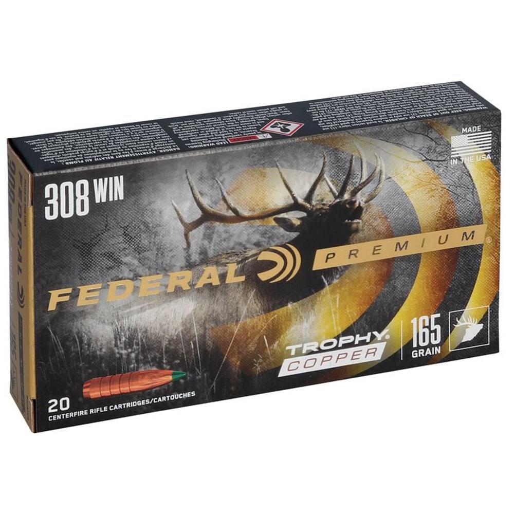 Federal 308 Win 165gr Trophy Copper Ammo 20rd P308TC2 - View 2