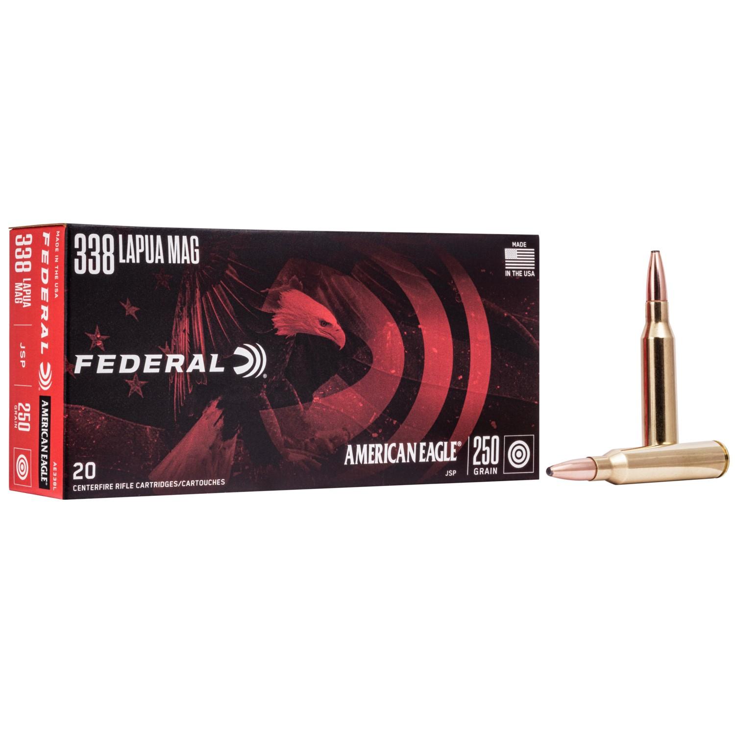 Federal American Eagle .338 Lapua Mag 250 gr SP Rifle Ammunition 20/box - View 2