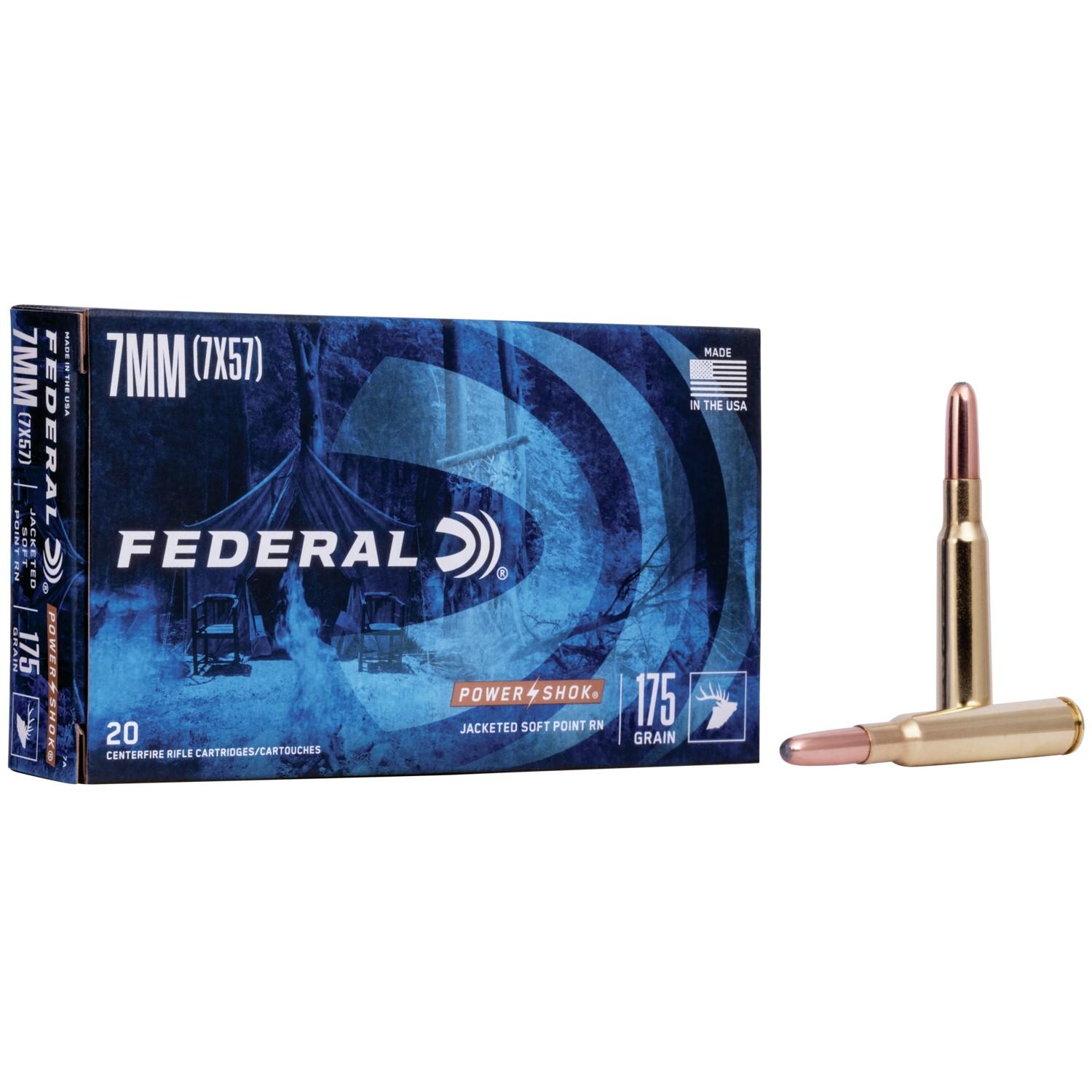 Federal 7A 7mm Mauser 175 Grain Jacketed Soft Point 20 Rounds - View 2