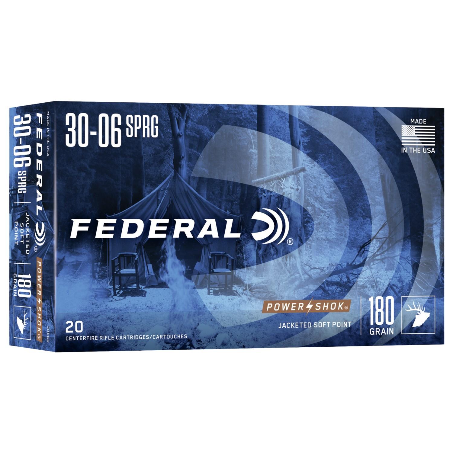 Federal 3006B 30-06 Springfield 180 Grain Soft Point 20 Rounds Box - View 2