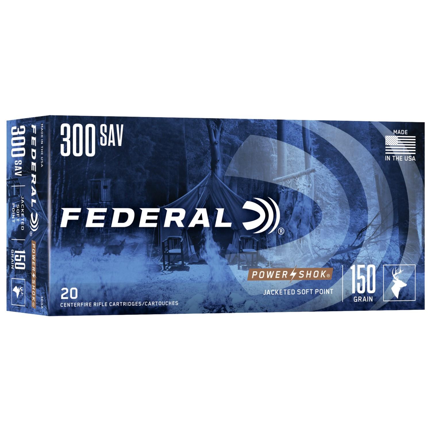 Federal Power-Shok 300 Savage 150 Grain Jacketed Soft Point 20 Rounds - View 2