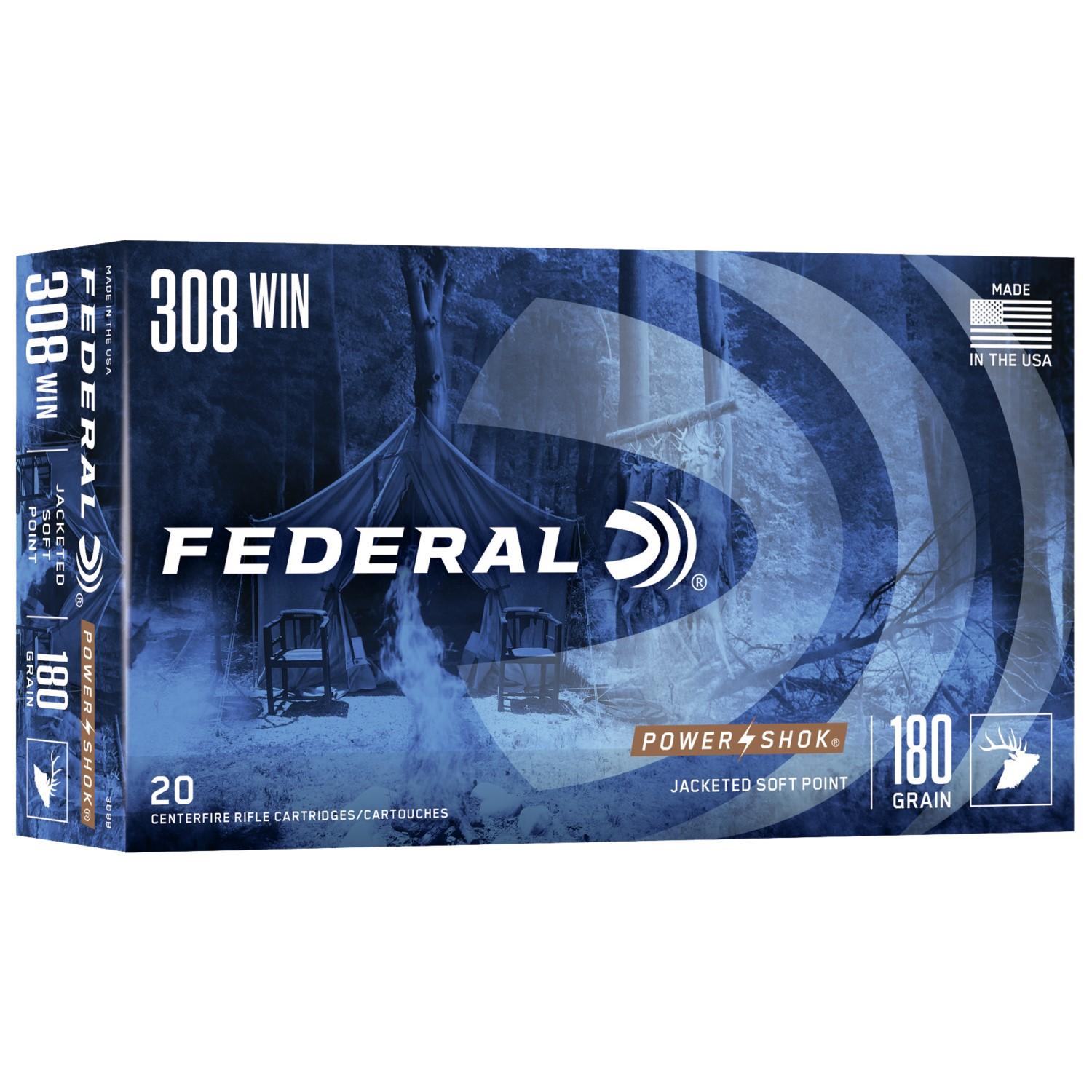 Federal 308B 308 Win 180 Grain Jacketed Soft Point 20 Rounds per Box - View 2
