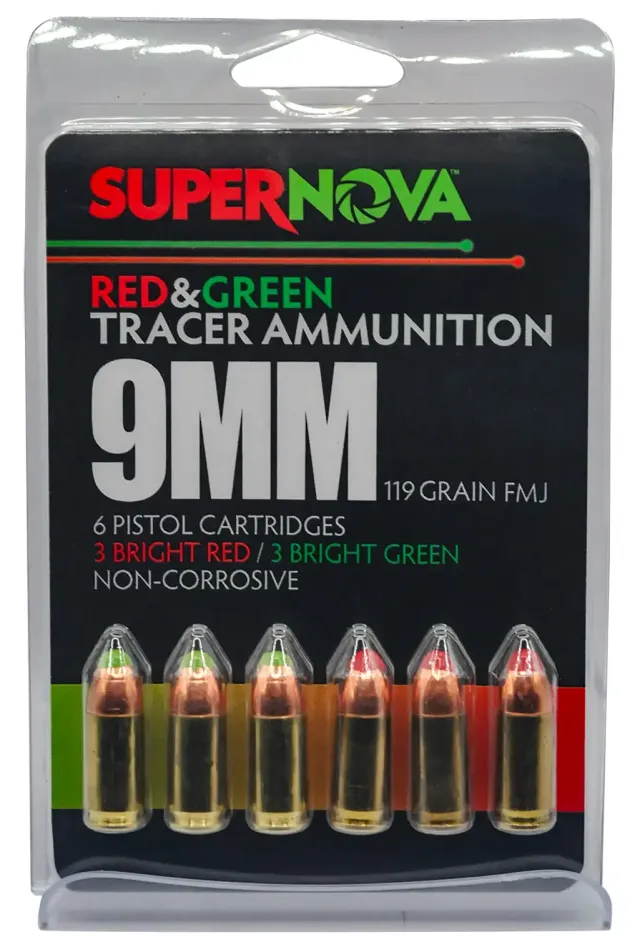 Supernova PMSN9MM-MP 9MM 119GR FMJ Grn/Red 6/60 - View 2