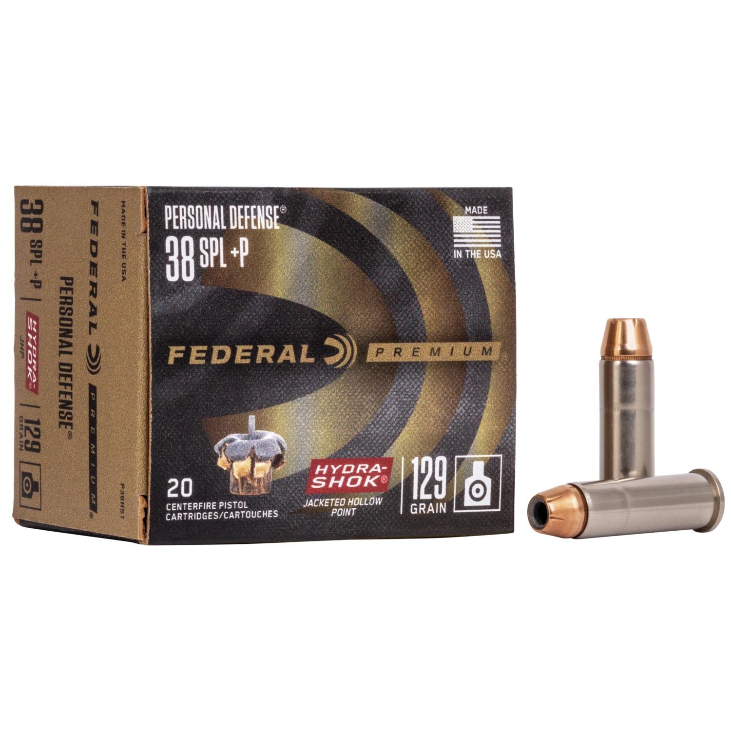 Federal P38HS1 38 Special +P 129 Grain Hydra-Shok JHP 20 Rounds - View 2