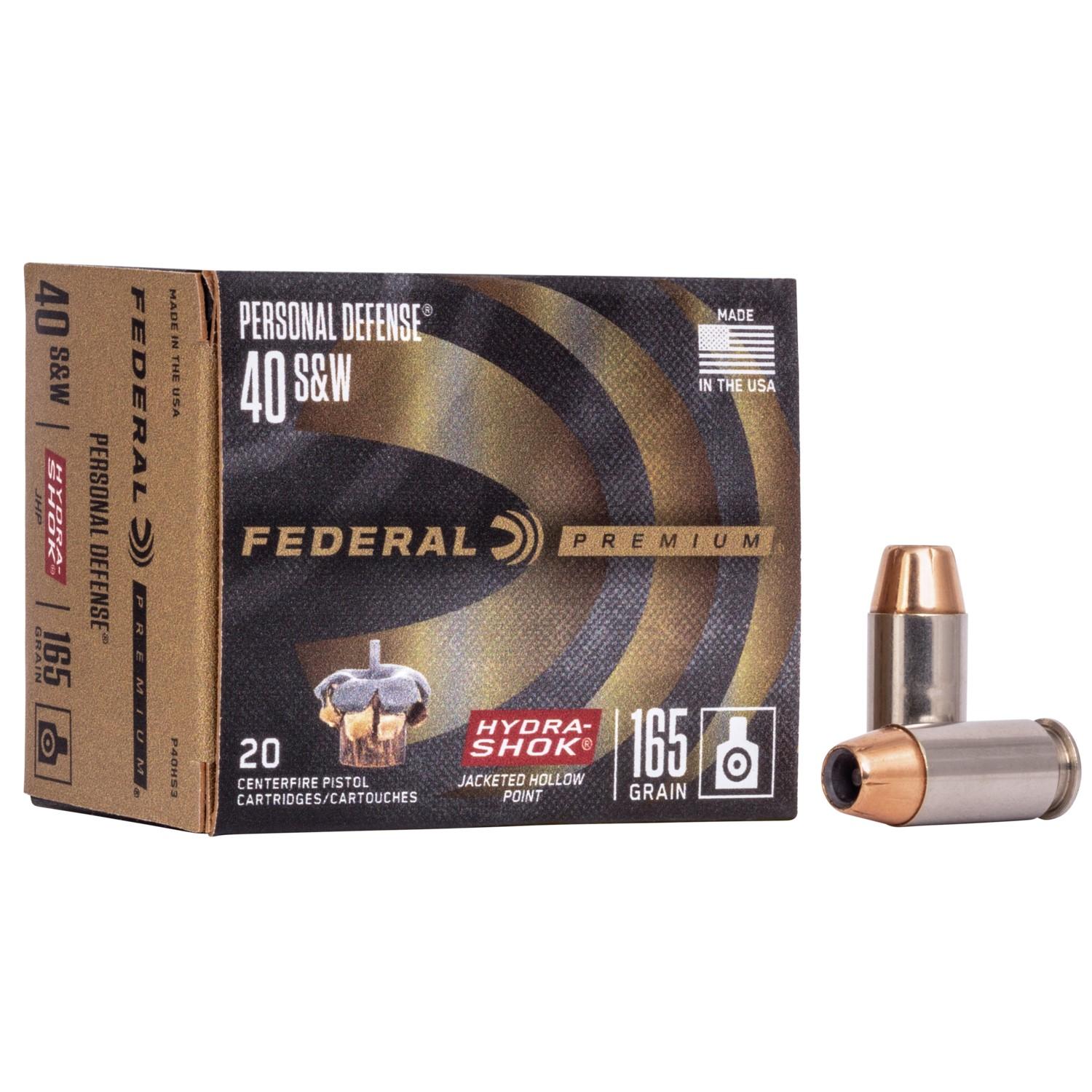 Federal P40HS3 40 S&W 165 Grain Hydra-Shok JHP 20 Rounds per Box - View 2