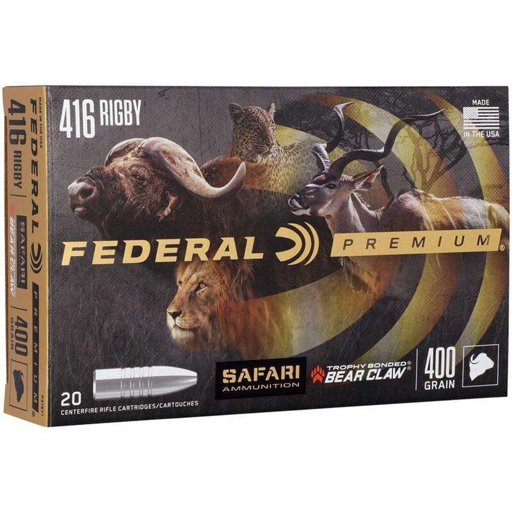 Federal P416T1 416 Rigby 400 Grain Trophy Bonded Bear Claw 20 Rounds - View 2