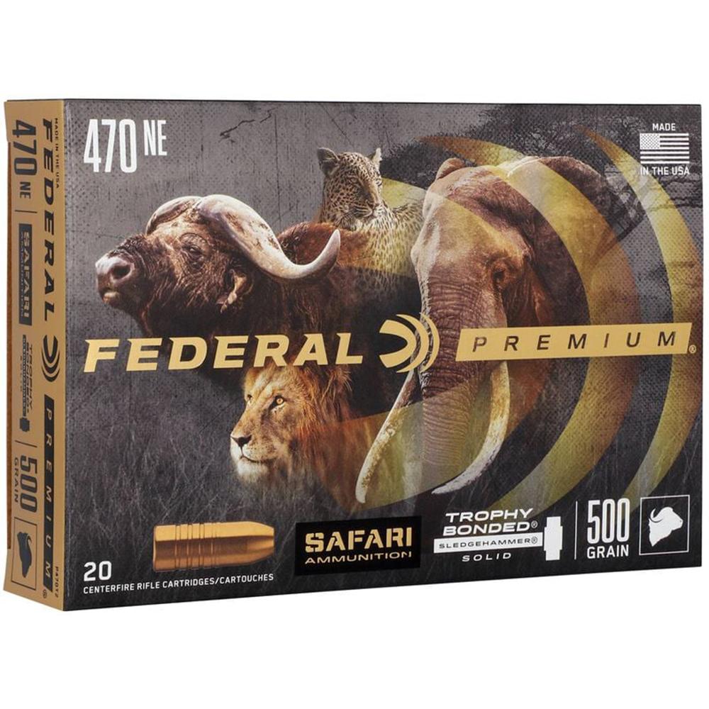 Federal P470T2 470 Nitro Express 500 Grain Trophy Bonded Solid 20 Rounds - View 2