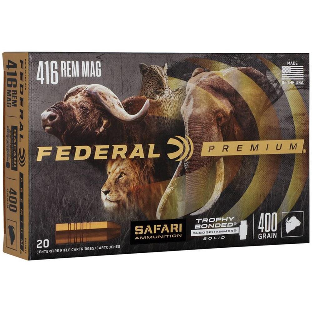 Federal P416RT2 416 Remington Magnum 400 Grain Solid 20 Rounds Box - View 2