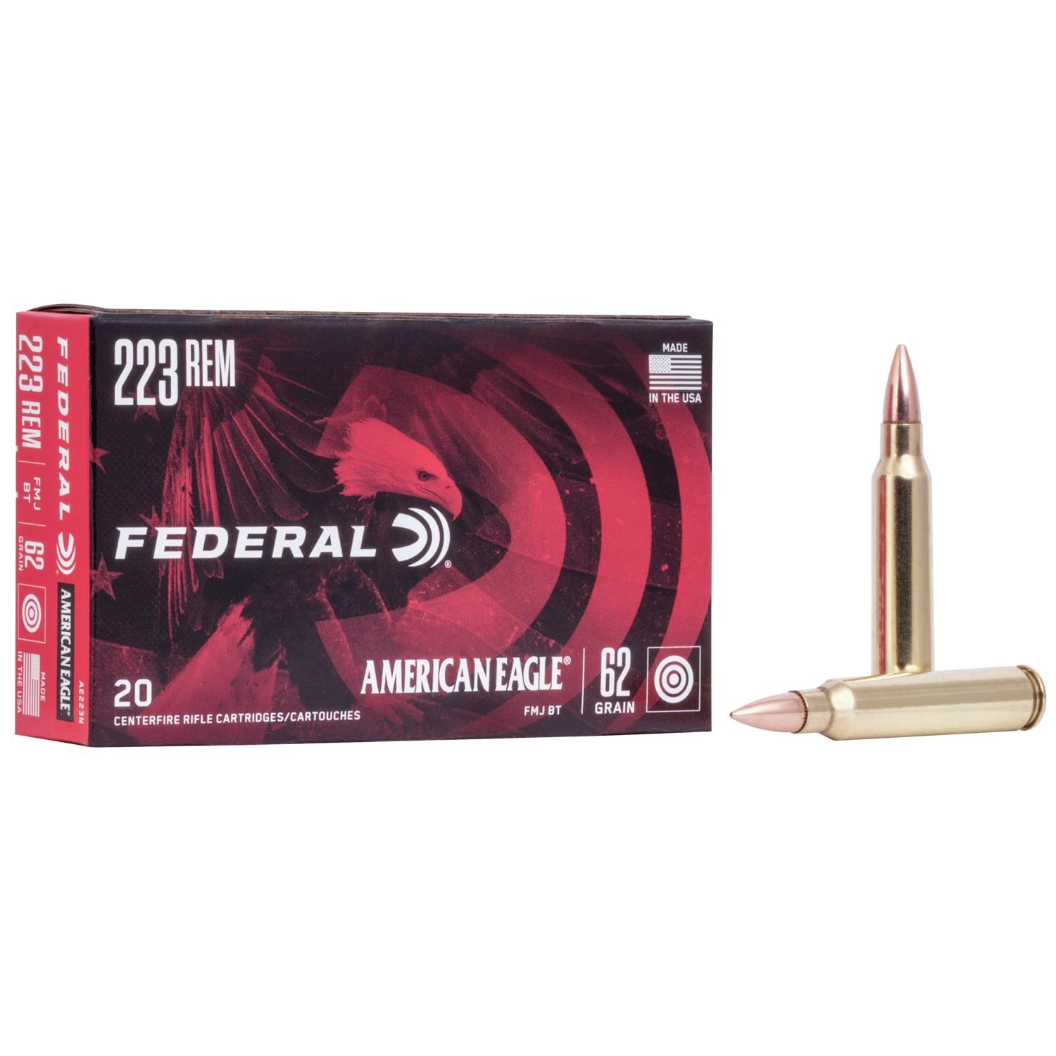 Federal AE223N 223 Rem 62 Grain Full Metal Jacket Boat Tail 20 Rounds - View 2