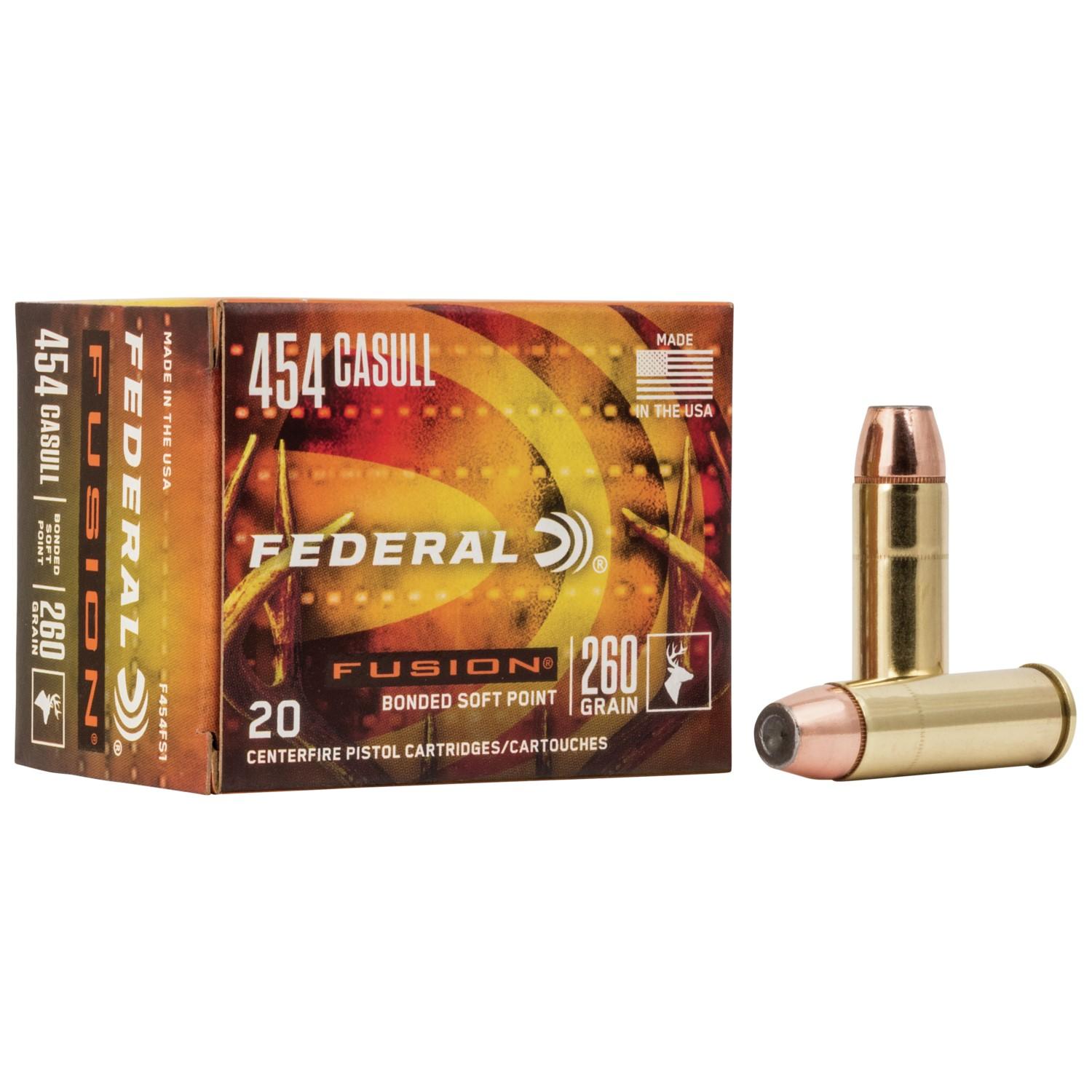 Federal F454FS1 Fusion 454 Casull 260 Grain Soft Point 20 Rounds - View 2